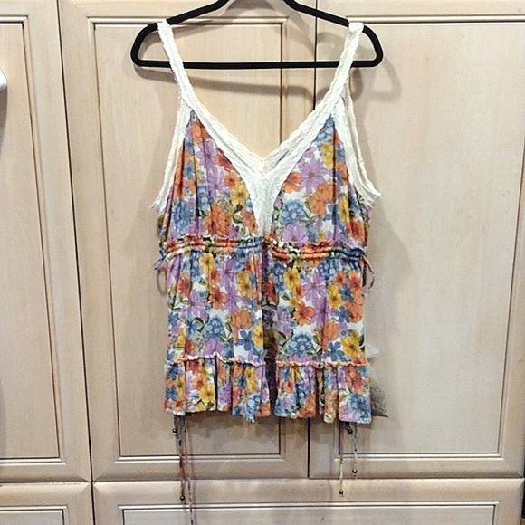 💥Angie Plus Size Boho Adjustable Tank Top - Picture 14 of 17